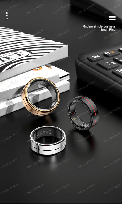 For Xiaomi Smart Ring Blood Pressure Heart Rate Monitoring Smartring IP68 & 5ATM Waterproof Multi-sport Mode Smartring Man Women