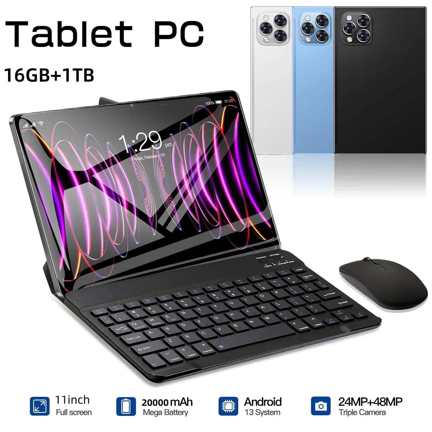 2025 Original Pad 15 Pro Tablet Android14 Snapdragon888 11Inch HD 16GB+1TB 20000mAh 5G Dual SIM Bluetooth WiFi GPS Tablet