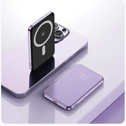 OnePlus 50000mAh Magnetic Power Bank Magnet Wireless Ultra Slim Fast Charge Auxiliary Battery Charging For IPhone Samsung Xiaomi