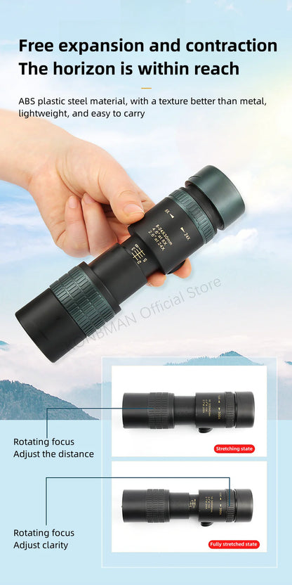 10-300X Zoom High Definition Powerful Binocular Telescope Remote Portable High Quality Professional Hunting Monocular Telescope