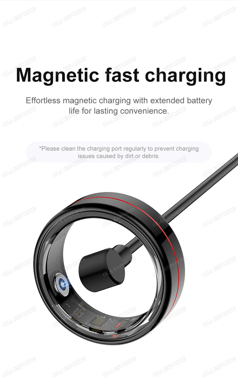For Xiaomi Smart Ring Blood Pressure Heart Rate Monitoring Smartring IP68 & 5ATM Waterproof Multi-sport Mode Smartring Man Women