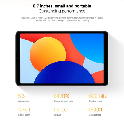 Pad SE 8.7 inch Global Version Mi Tablet MTK Helio G85 6650mAh Dual speakers Dolby Atmos® 90Hz Display