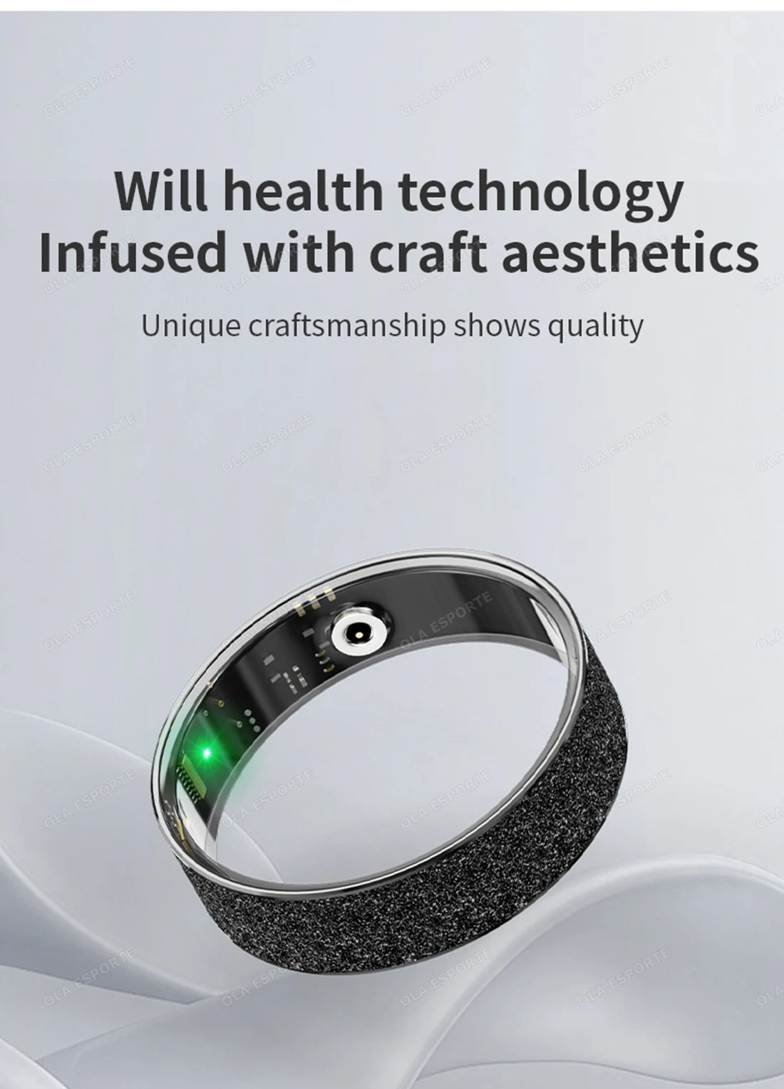 New Smart Ring with Charging Case for men women,Health and Sleep Monitor,iP68 & 5ATM Waterproof,Multi-sport Mode,For Android ios