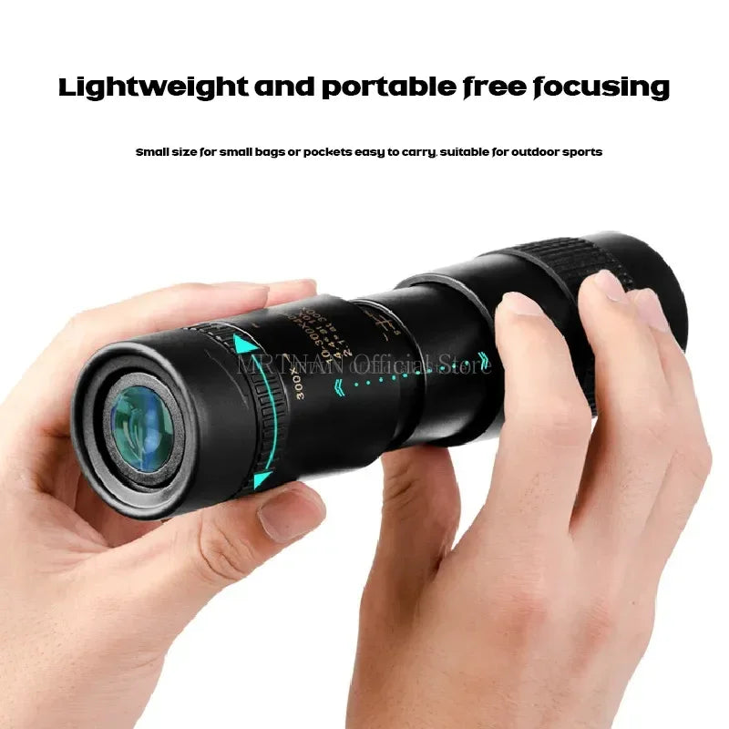 10-300X Zoom Metal HD Bak4 Powerful Binoculars Long Range Quality Portable Professional Telescope Monocular for Hunting