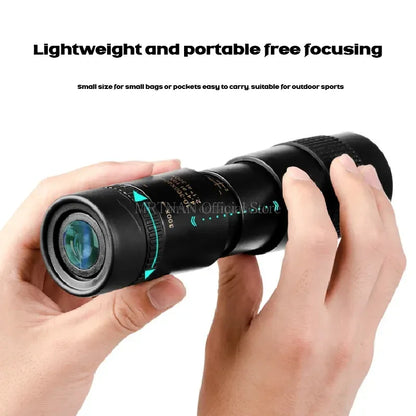 10-300X Zoom Metal HD Bak4 Powerful Binoculars Long Range Quality Portable Professional Telescope Monocular for Hunting