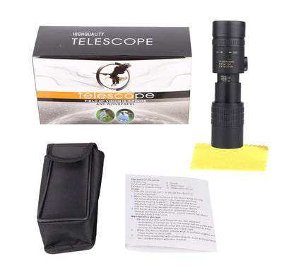 10-300X Zoom Metal HD Bak4 Powerful Binoculars Long Range Quality Portable Professional Telescope Monocular for Hunting