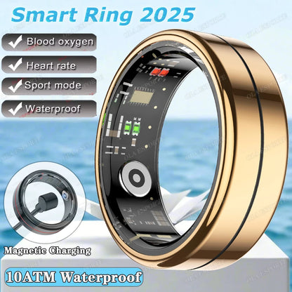 For Xiaomi Smart Ring Blood Pressure Heart Rate Monitoring Smartring IP68 & 5ATM Waterproof Multi-sport Mode Smartring Man Women
